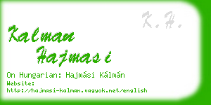 kalman hajmasi business card